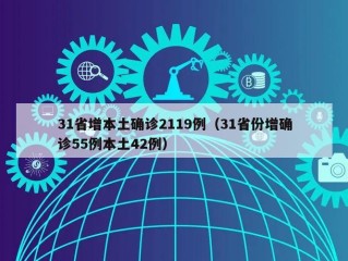 31省增本土确诊2119例（31省份增确诊55例本土42例）