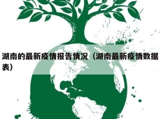 湖南的最新疫情报告情况（湖南最新疫情数据表）