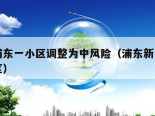 上海浦东一小区调整为中风险（浦东新区中风险小区）